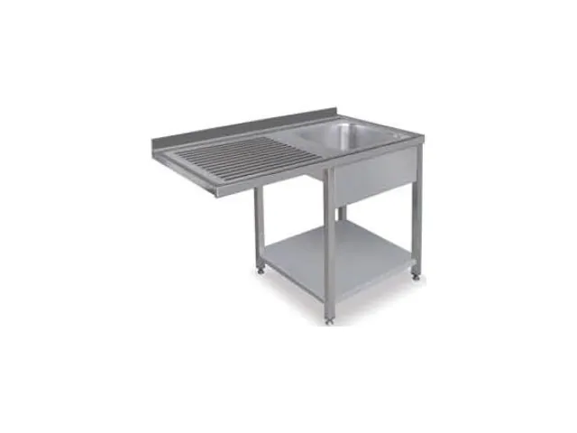 Single Bowl Sink Counters with Base Shelf, Suitable for Dishwasher Inlet