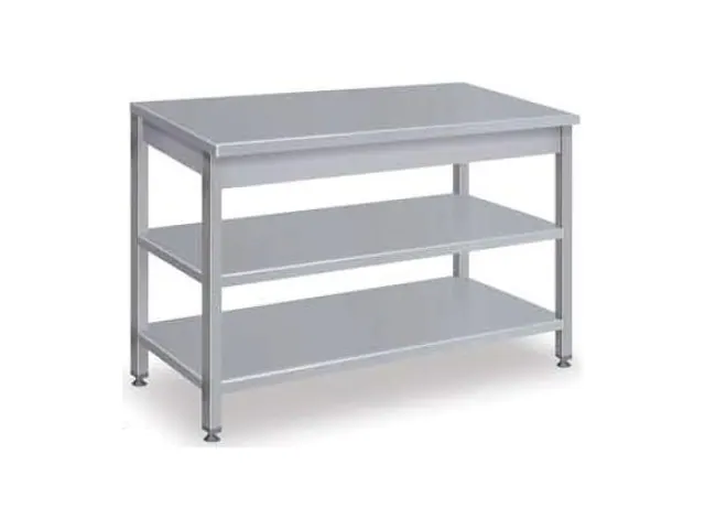 Work Tables with Under and Intermediate Shelves