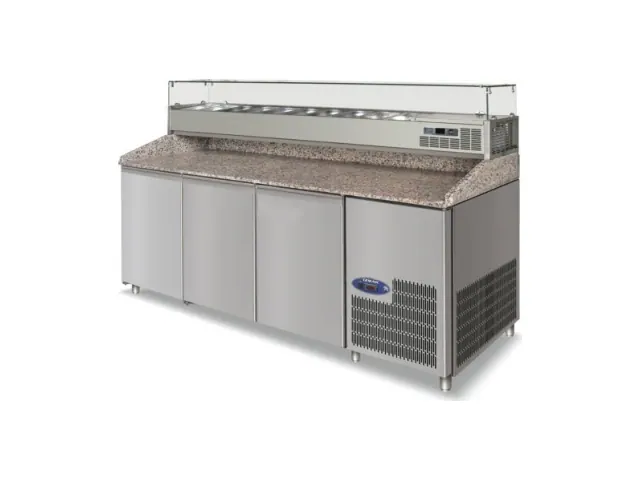 PRC Series Pizza Preparation Counter with Countertop Refrigerated Display
